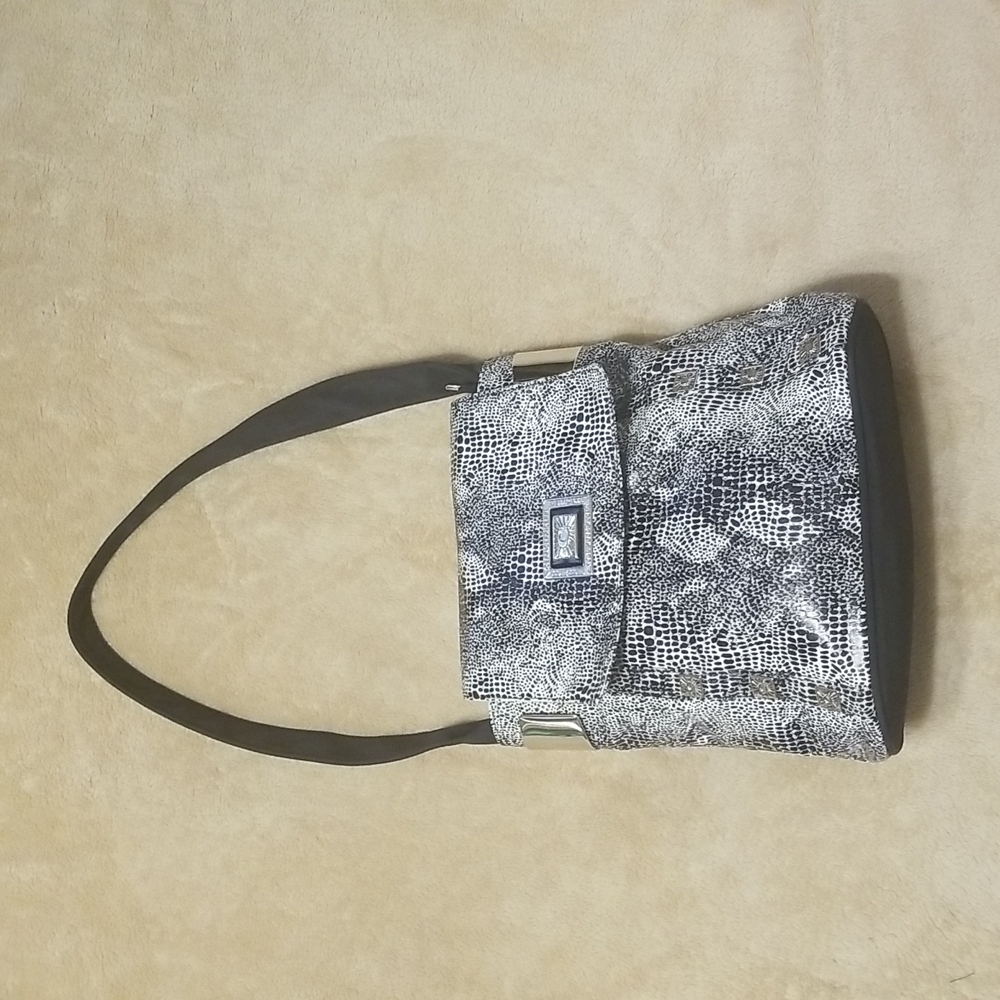 Ceffi faux snake print shoulder bag